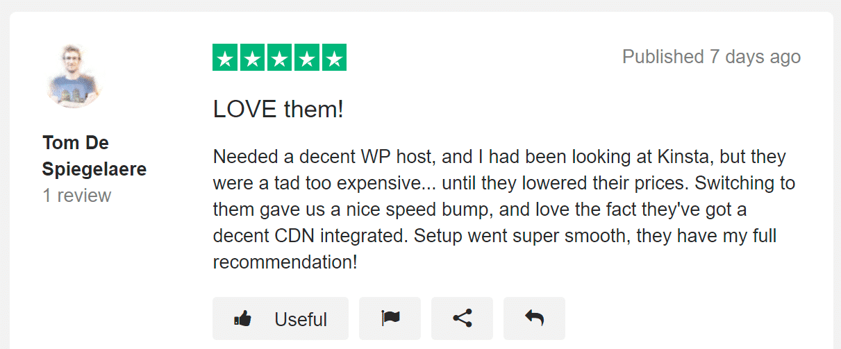 Avis sur Trustpilot