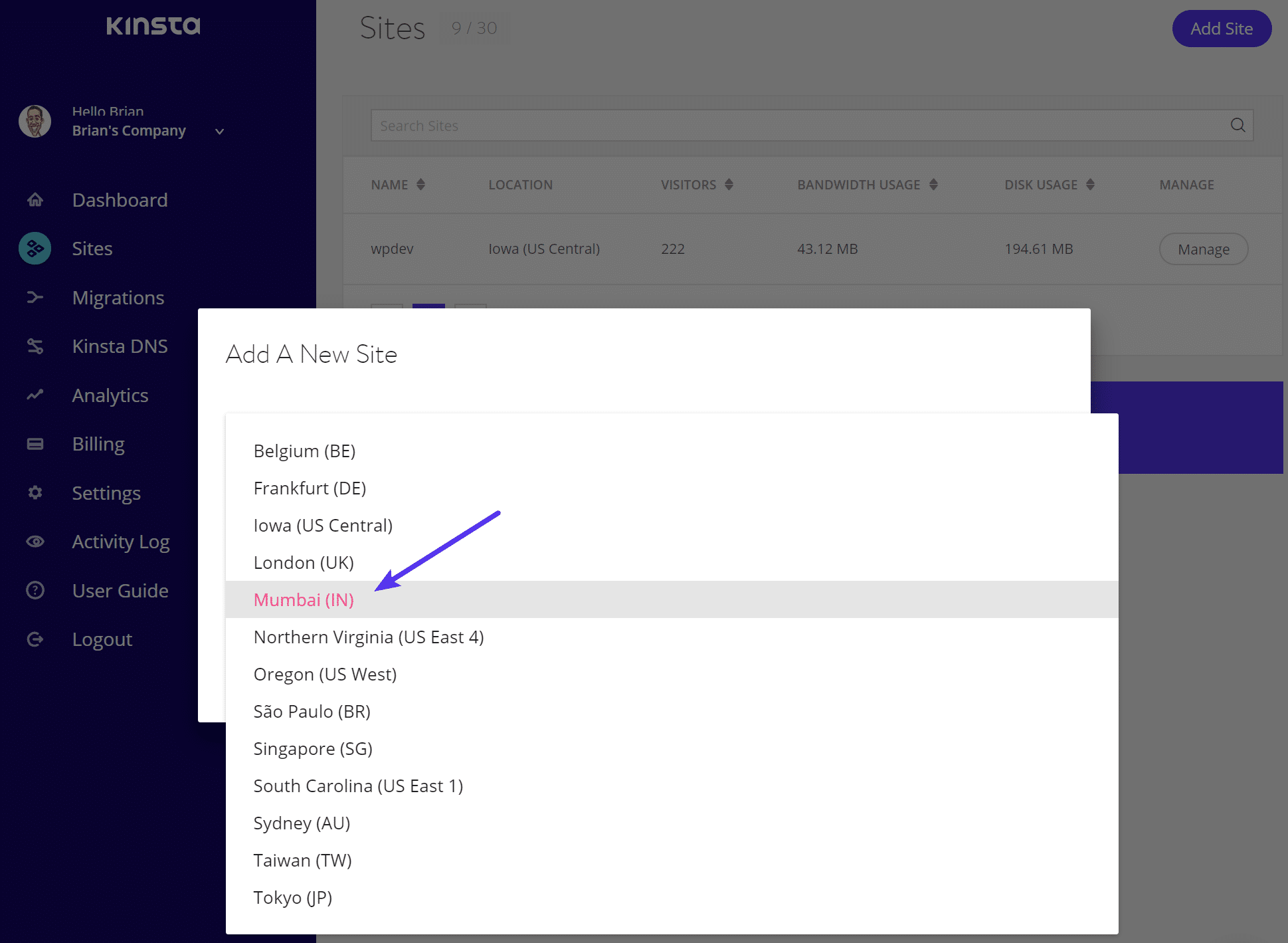 Emplacements des serveurs de la plateforme Google Cloud