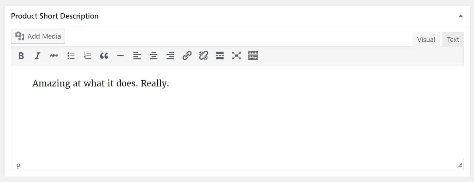 WooCommerce product short description Description succincte du produit WooCommerce