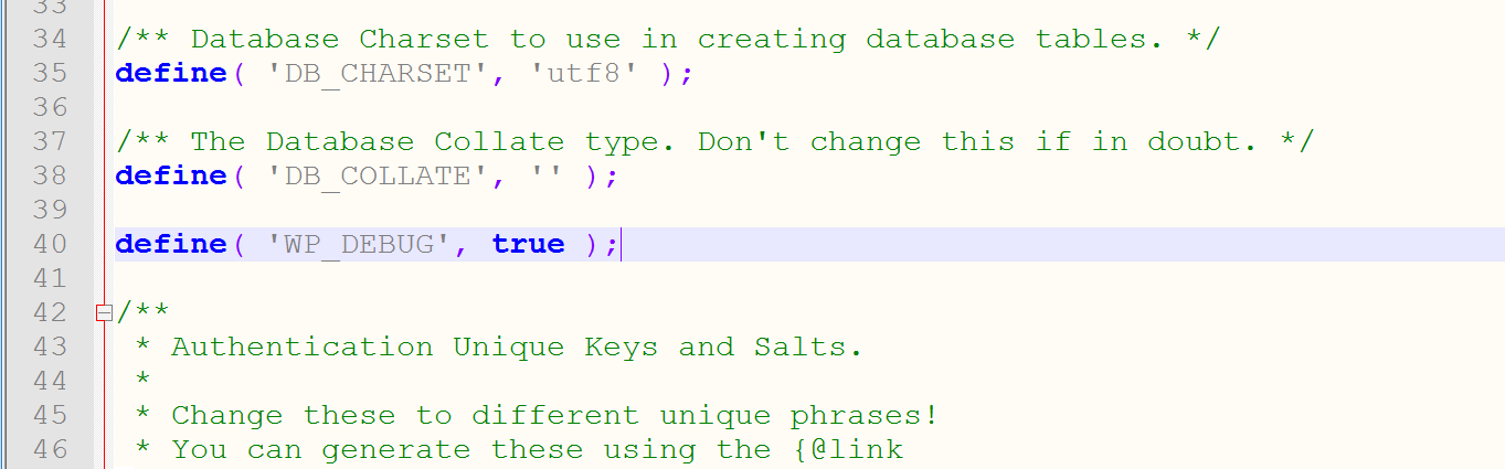 Exemple WP_DEBUG
