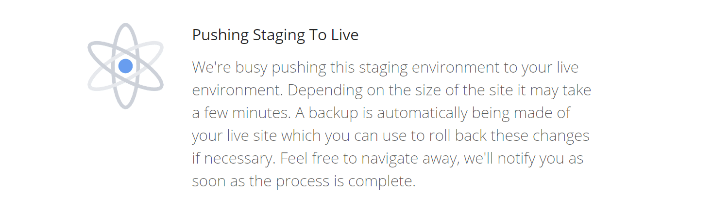 Pousser le staging en production