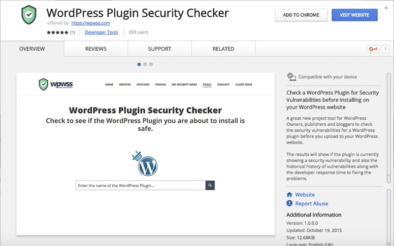 VERIFICARE DE SECURITATE PLUGIN WordPress