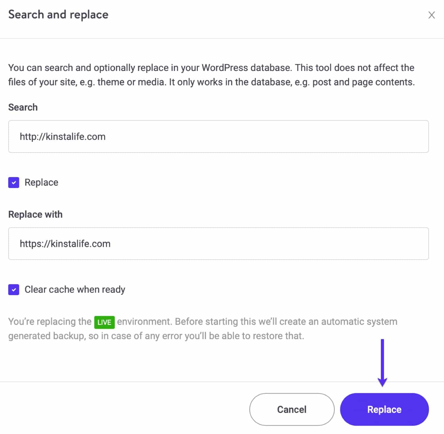 Recherche et remplacement de HTTP vers HTTPS