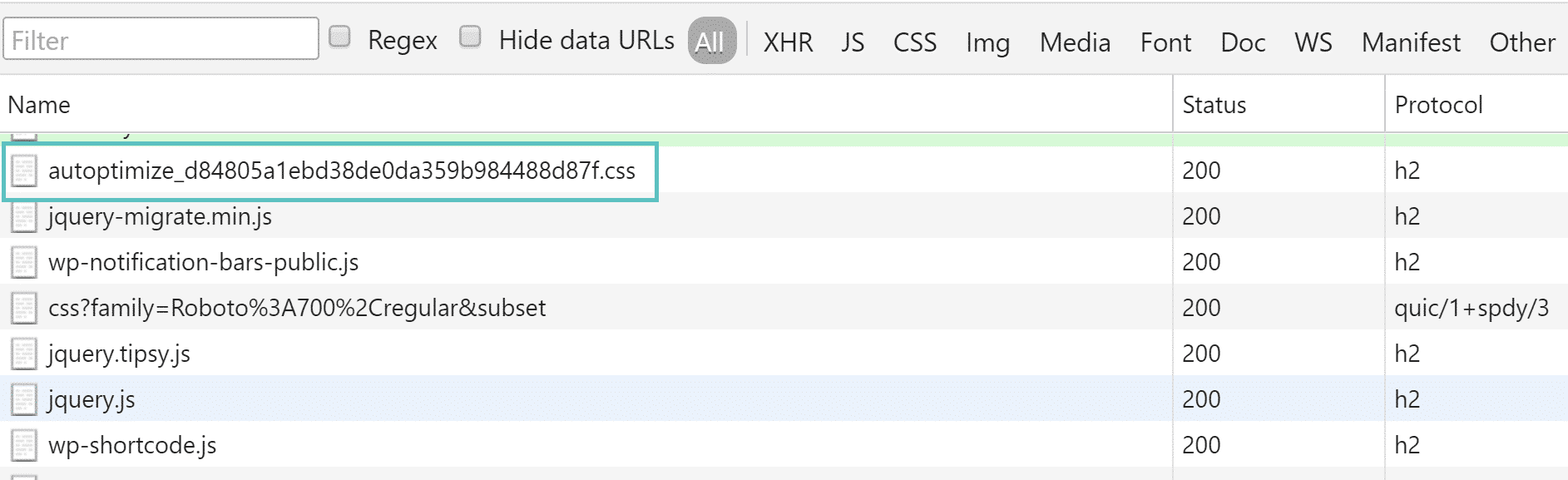 Fichiers CSS combinés