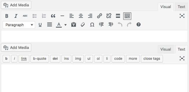 Comparaison des éditeurs visuels et textuels