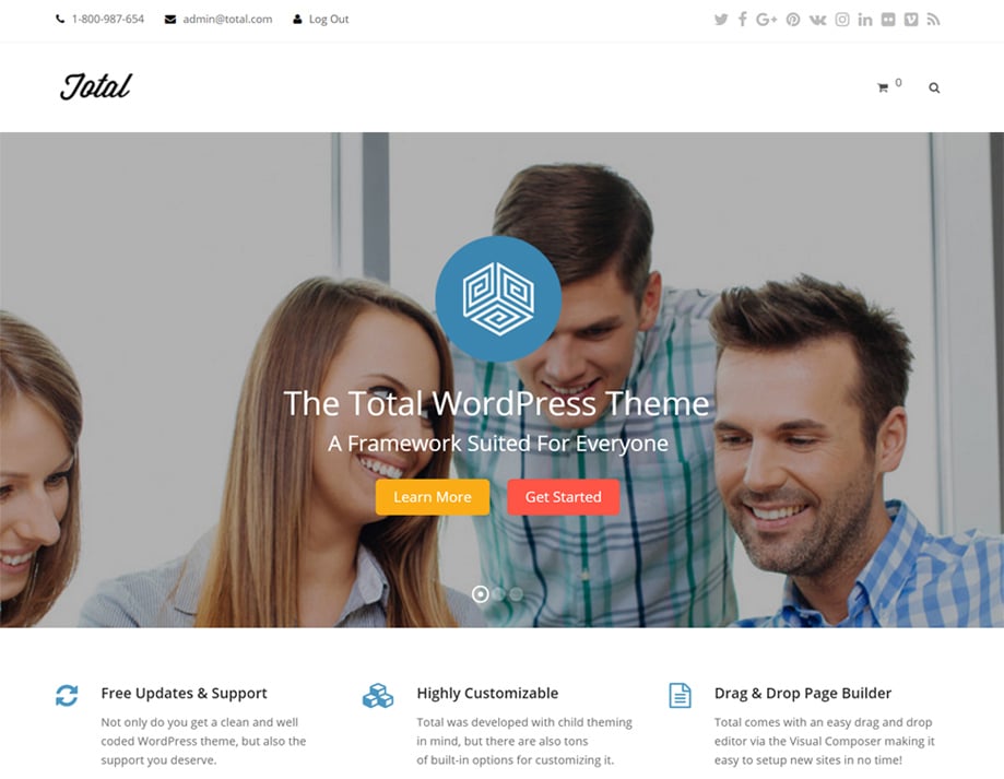 total wordpress theme base lite