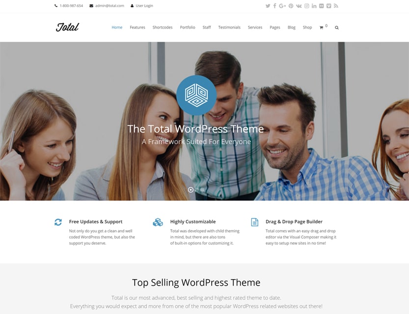 total wordpress theme demo