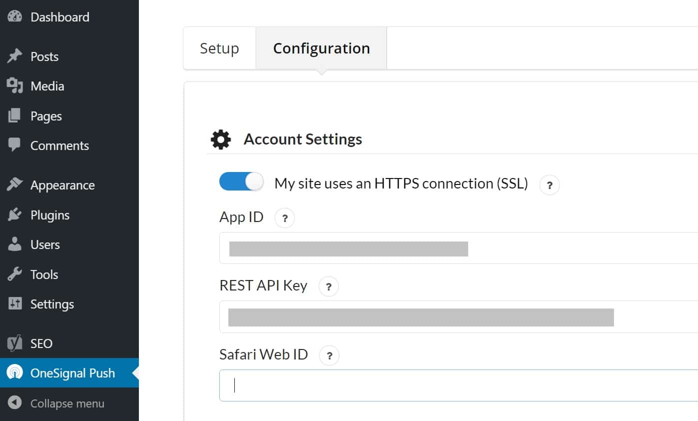 ID Web Safari OneSignal