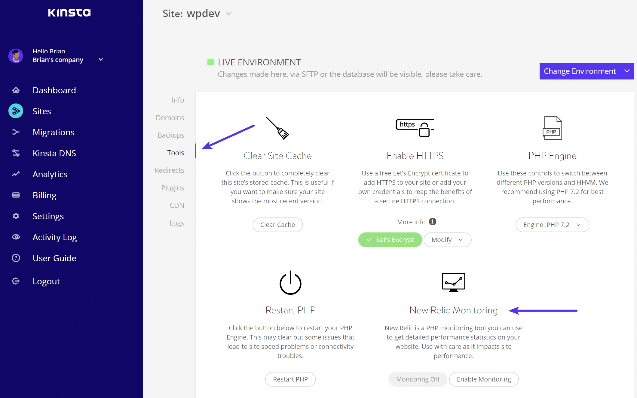 Outils New Relic