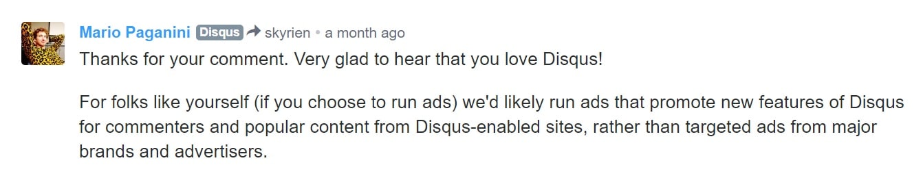 disqus ads features