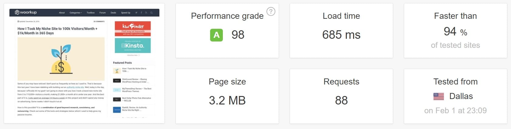 Test de vitesse avec l’extension Disqus conditional load