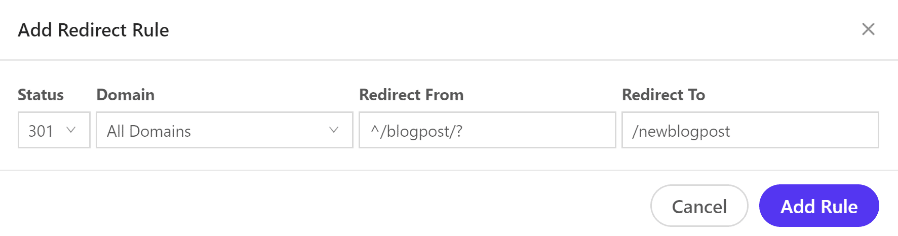Redirection Wildcard