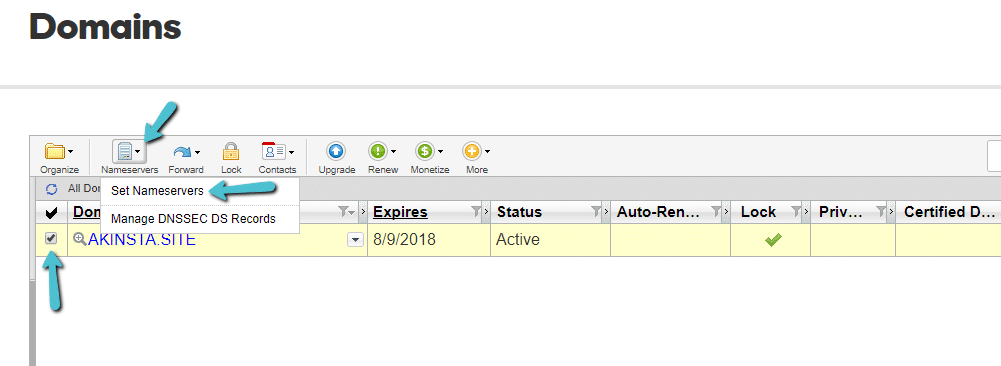 Comment gérer les serveurs de noms en vue liste avancée