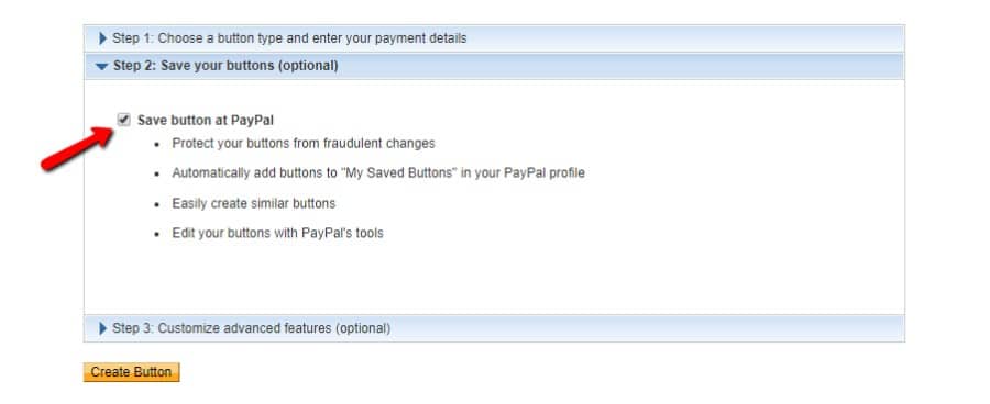 Enregistrer le bouton sur PayPal