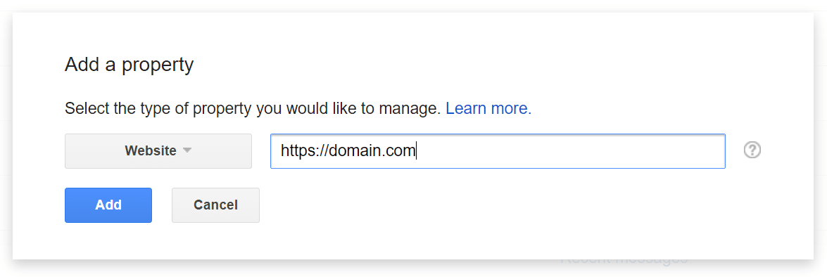 Ajouter une propriété HTTPS dans GSC