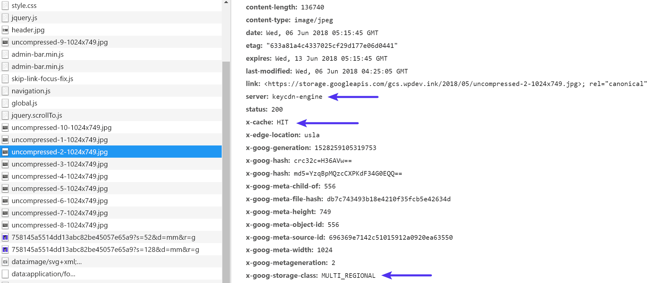 Google Cloud Storage et KeyCDN