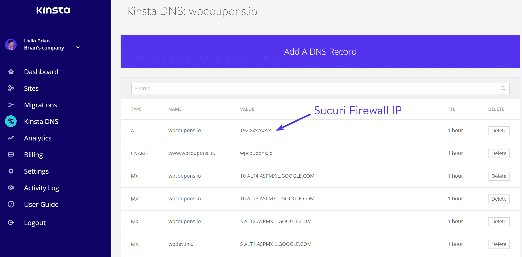 IP Sucuri Firewall