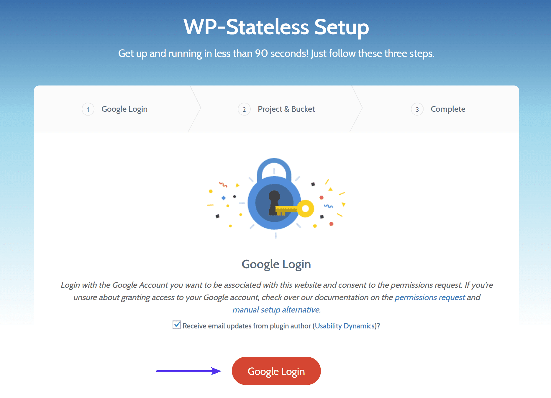 WP-Stateless Google login