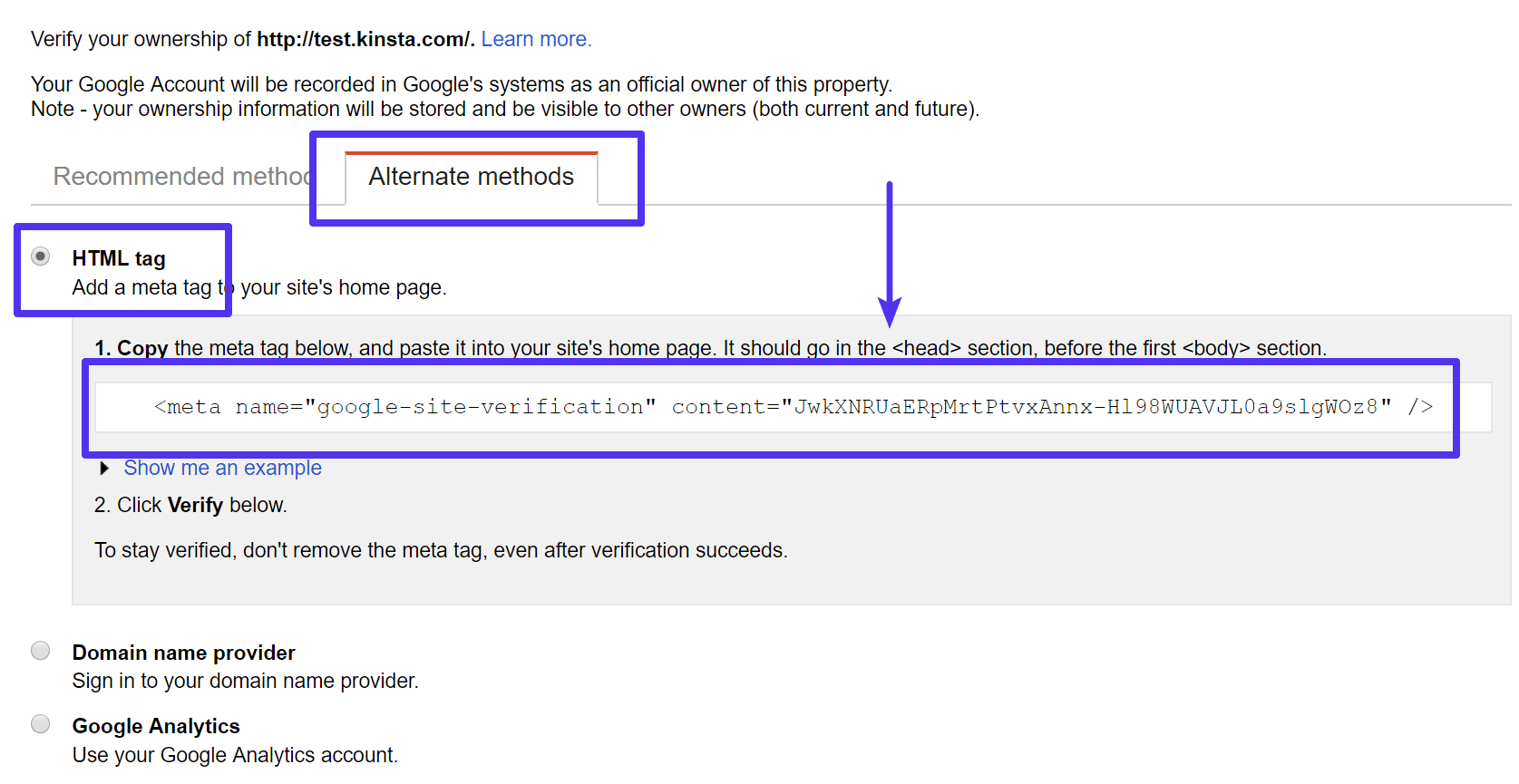 Où trouver le code de vérification Google