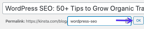 Modifier le slug de votre publication