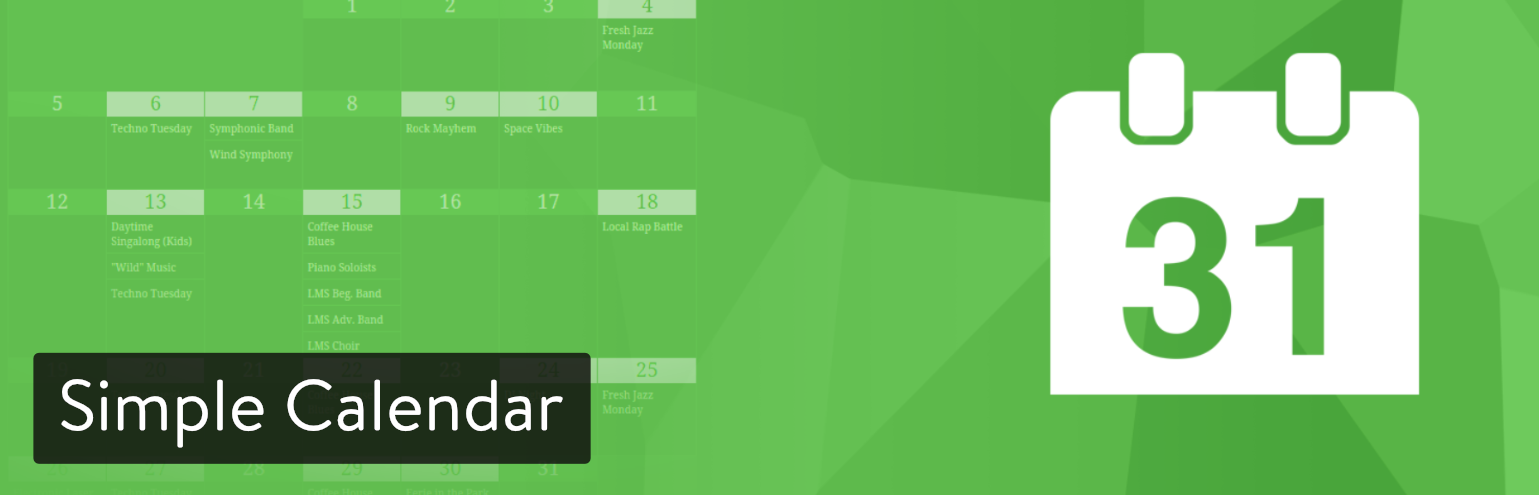 Plugin WordPress Simple Calendar - Google Calendar