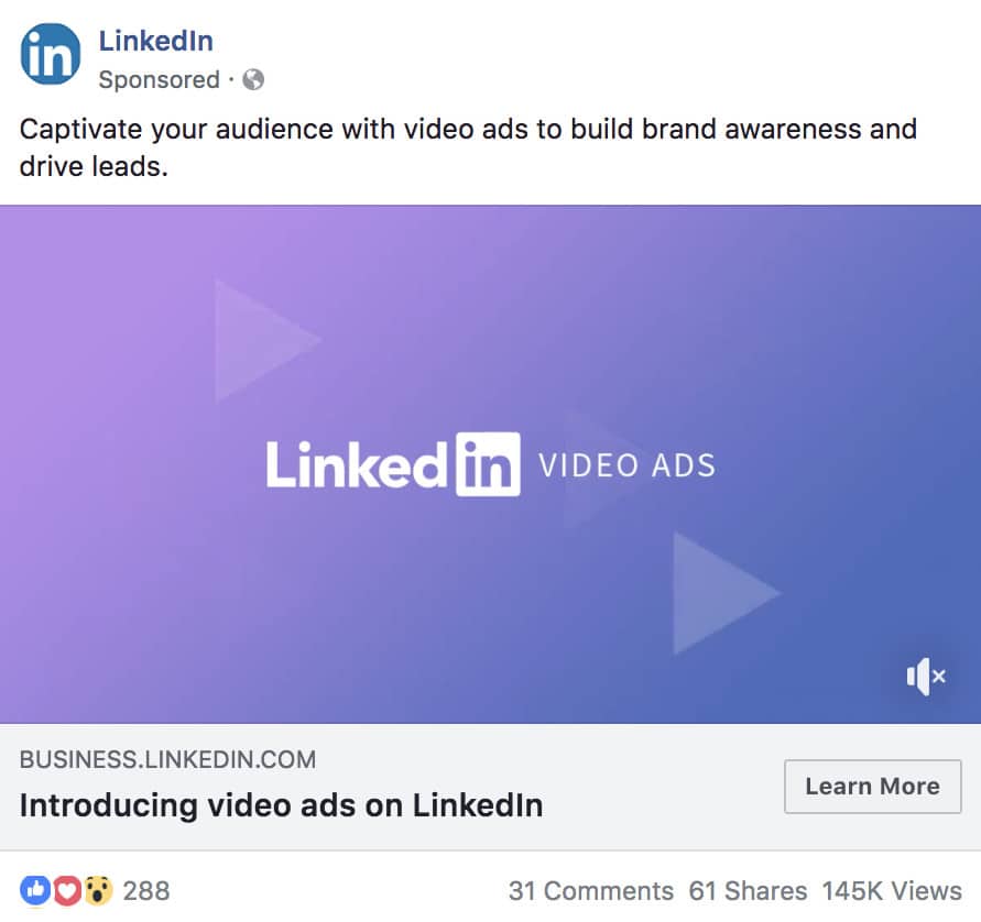 Publicité vidéo Facebook