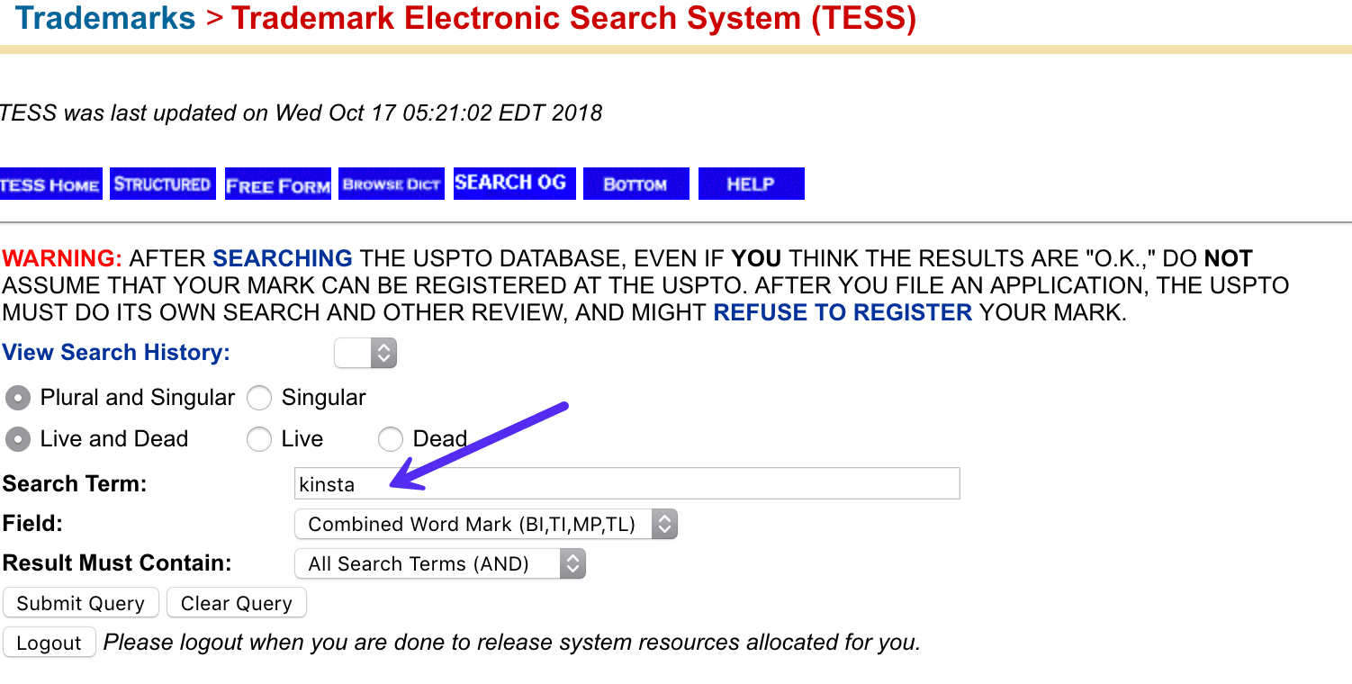 Terme de recherche de marque