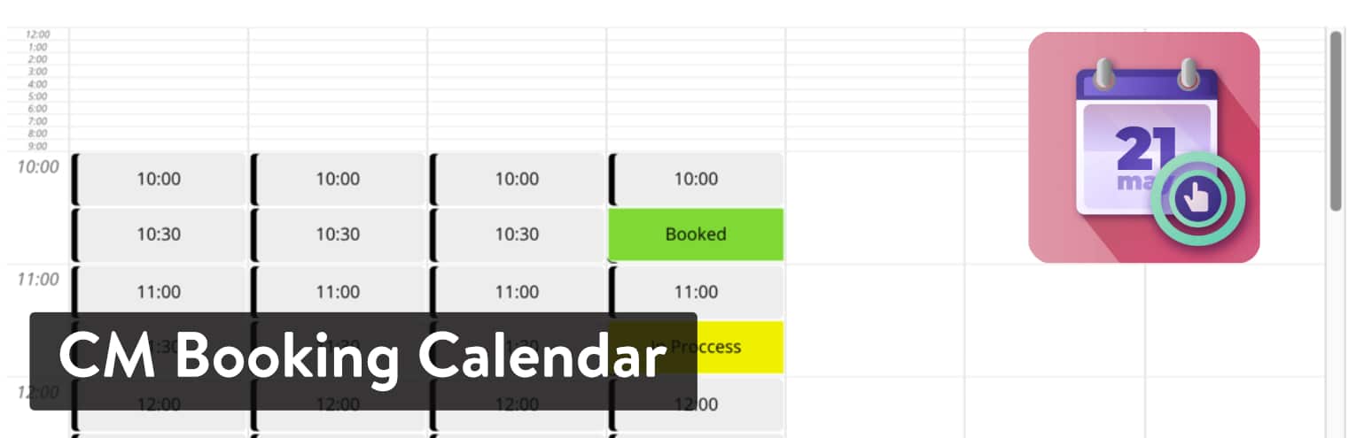 Extension CM Booking Calendar