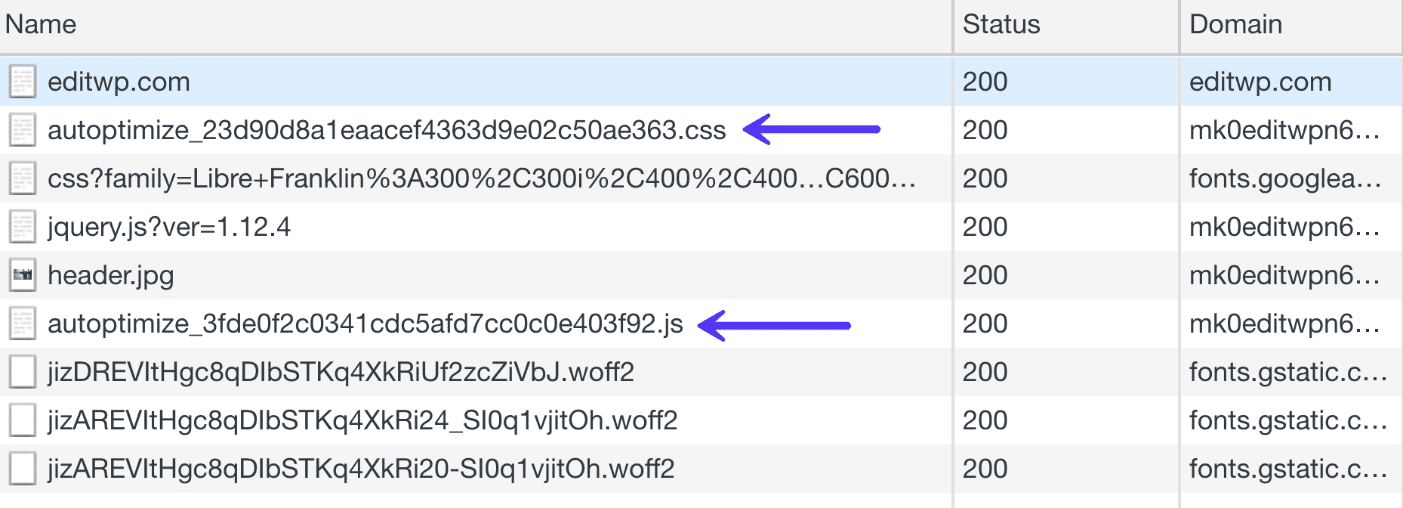 Fichiers CSS et Javascript combinés