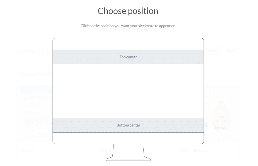 Position dans Sleeknote