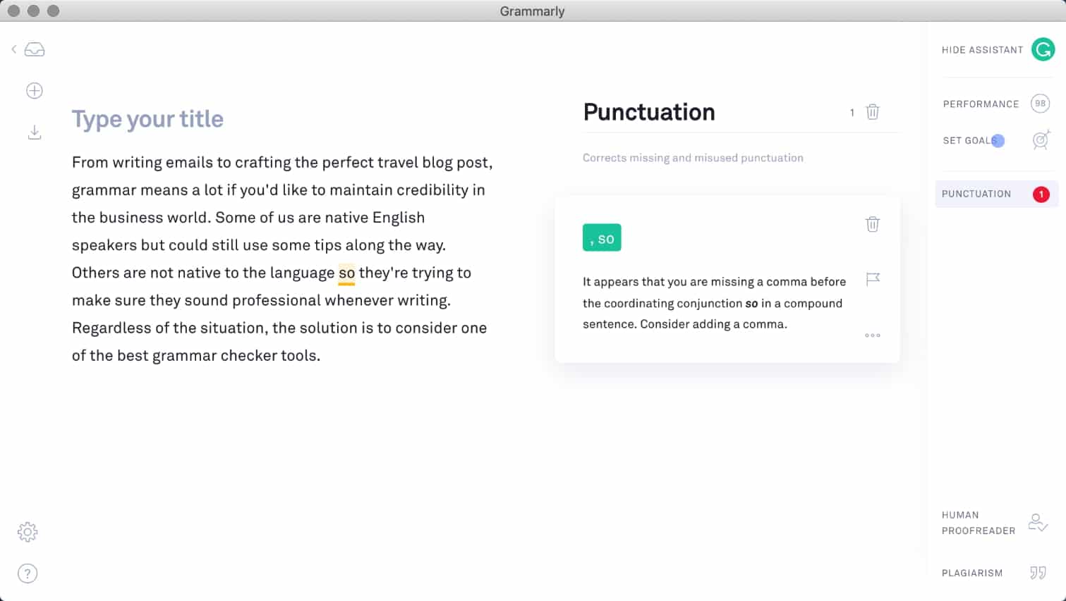 Grammaire Mac app