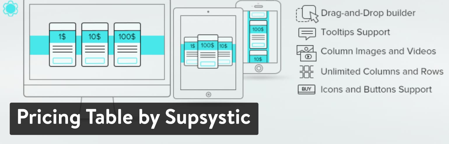 Plugin WordPress Pricing Table by Supsystic