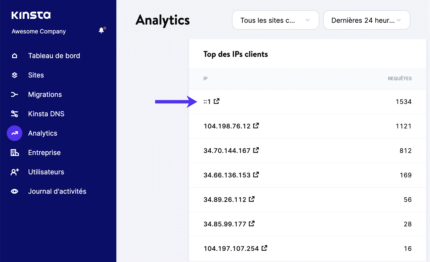 Top IPs Clients