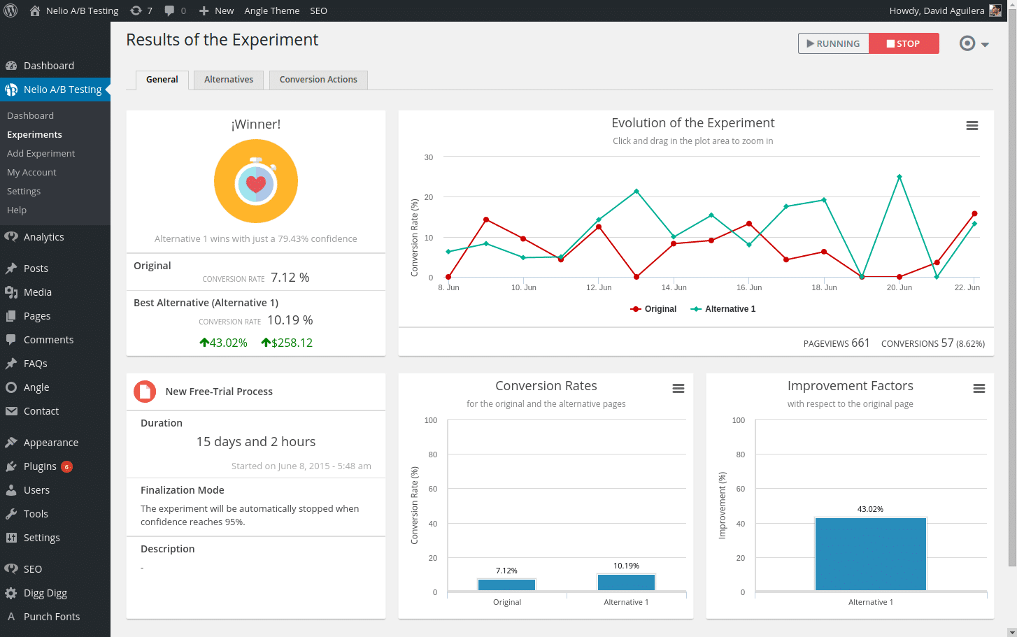 Exemple de test A/B avec Nelio