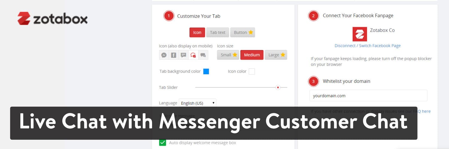 Extension WordPress Live Chat with Messenger Customer Chat