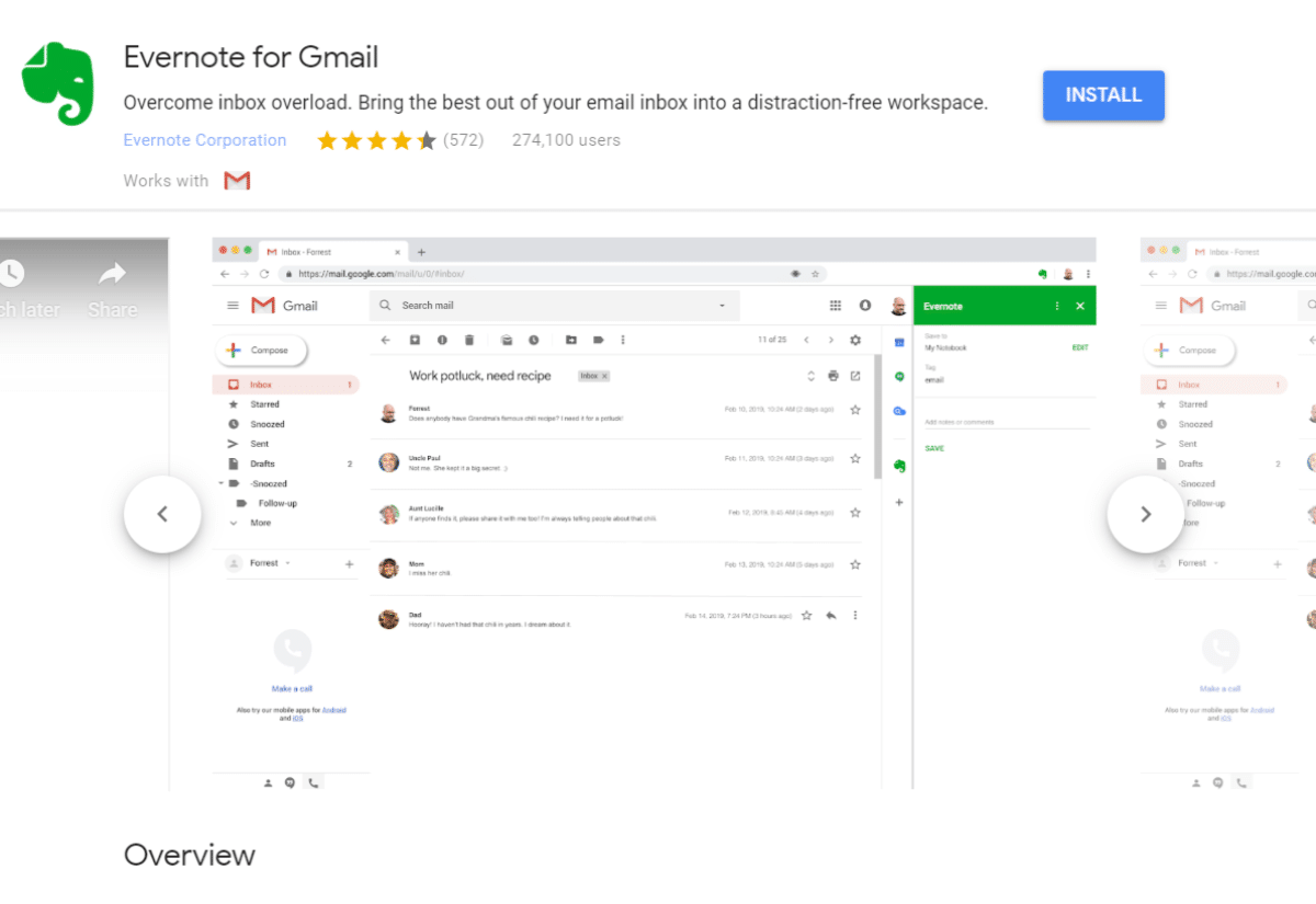 Evernote for Gmail