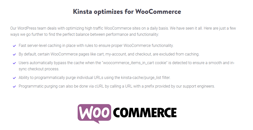 Optimisation Kinsta pour WooCommerce