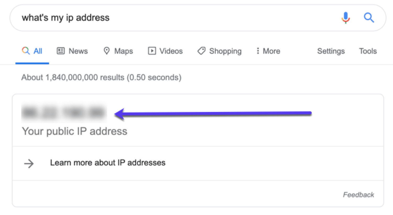 Utilisez Google pour trouver rapidement votre adresse IP