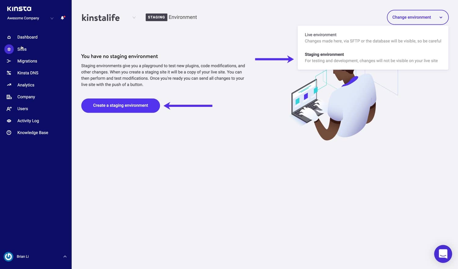 Créer un environnement de staging WordPress.
