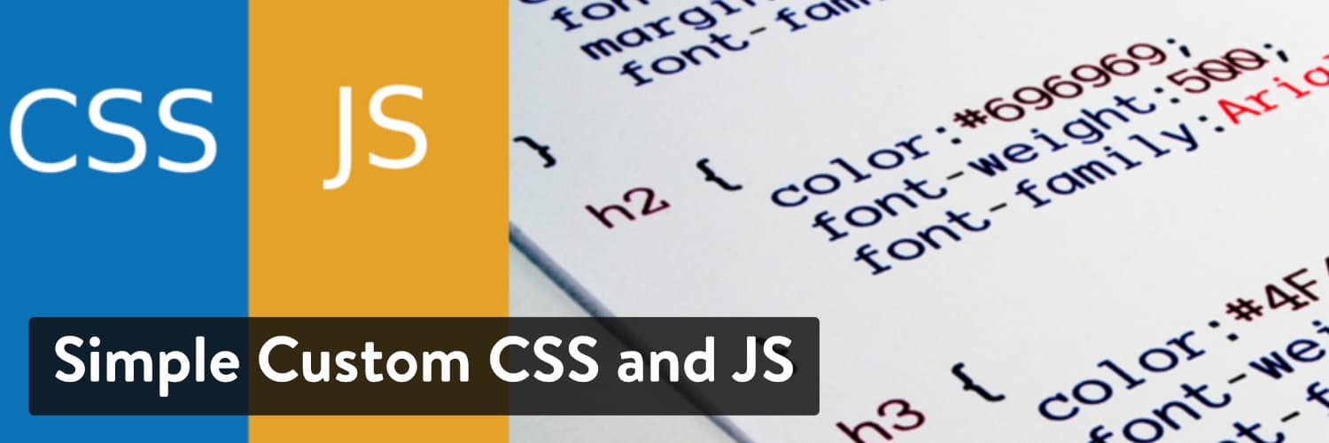 Extension WordPress Simple Custom CSS and JS