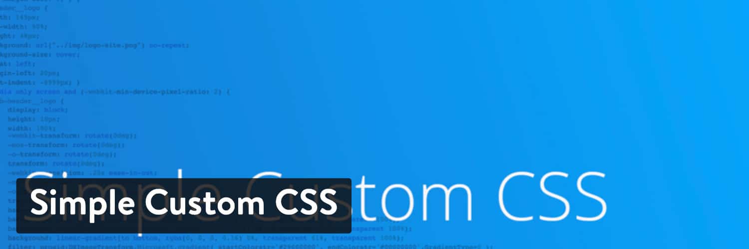 Extension WordPress Simple Custom CSS