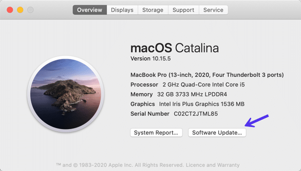 Mise à jour de macOS