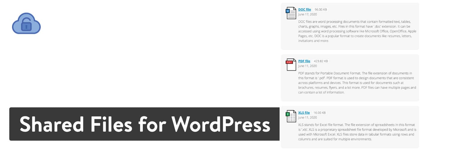 Extension Shared Files for WordPress