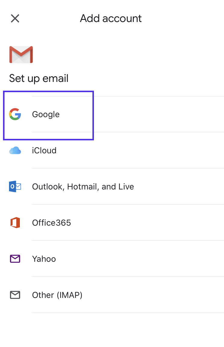 Ajout de l'adresse Gmail à iOS