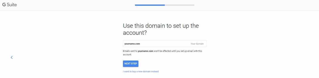 Configurer un compte G Suite