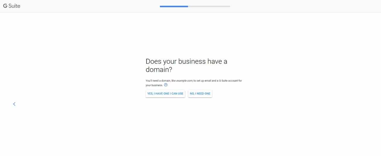 Domaine de G Suite