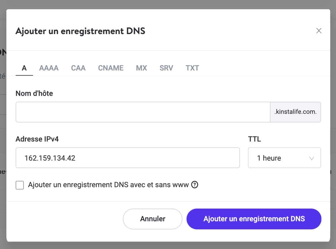 Vous pouvez réduire le temps de chargement de votre site web en choisissant un TTL faible.