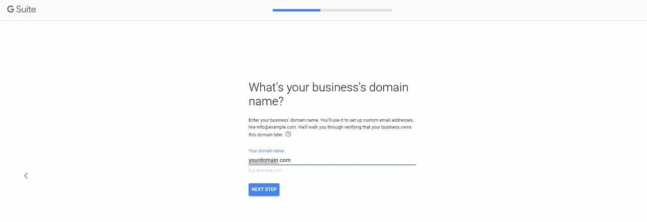 Nom de domaine G Suite