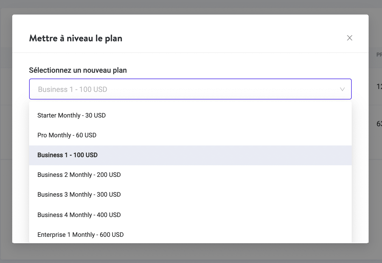 Changer de plan d'hébergement chez Kinsta.