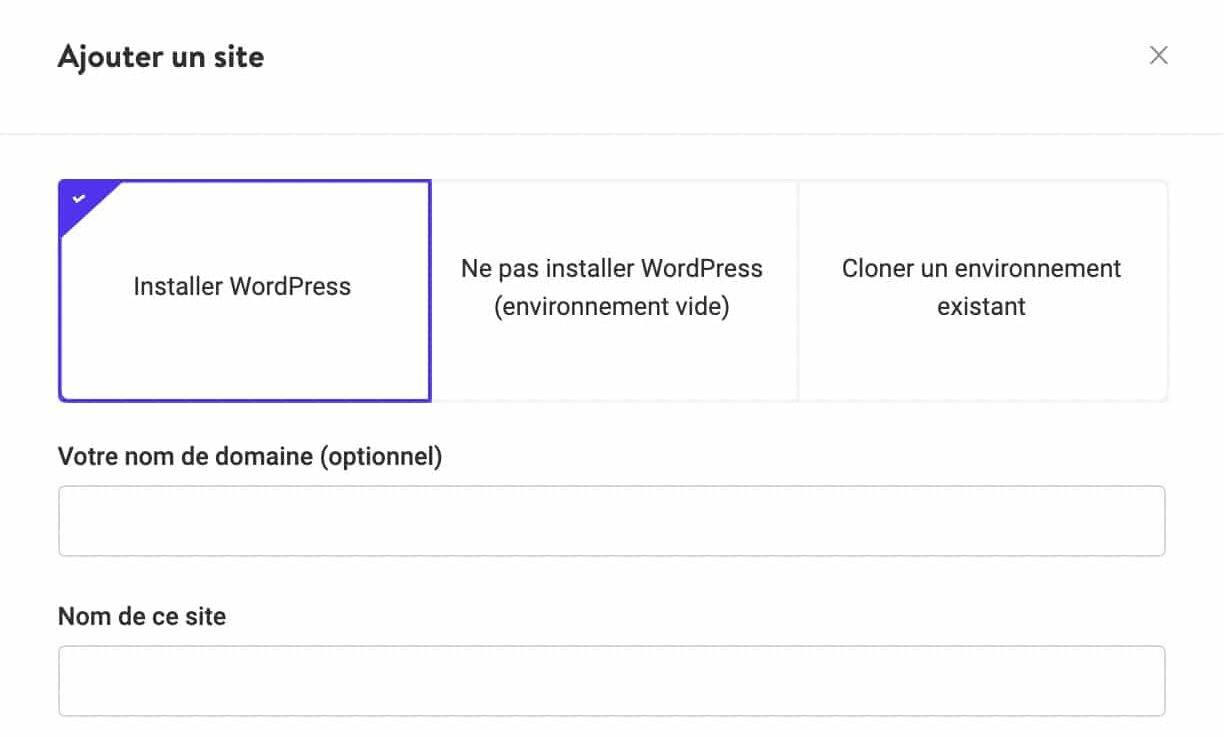 Installer WordPress dans MyKinsta